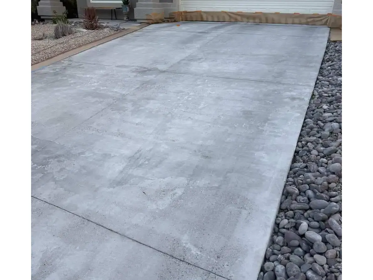 Pitted and Exposed Rebar Concrete Base Deck