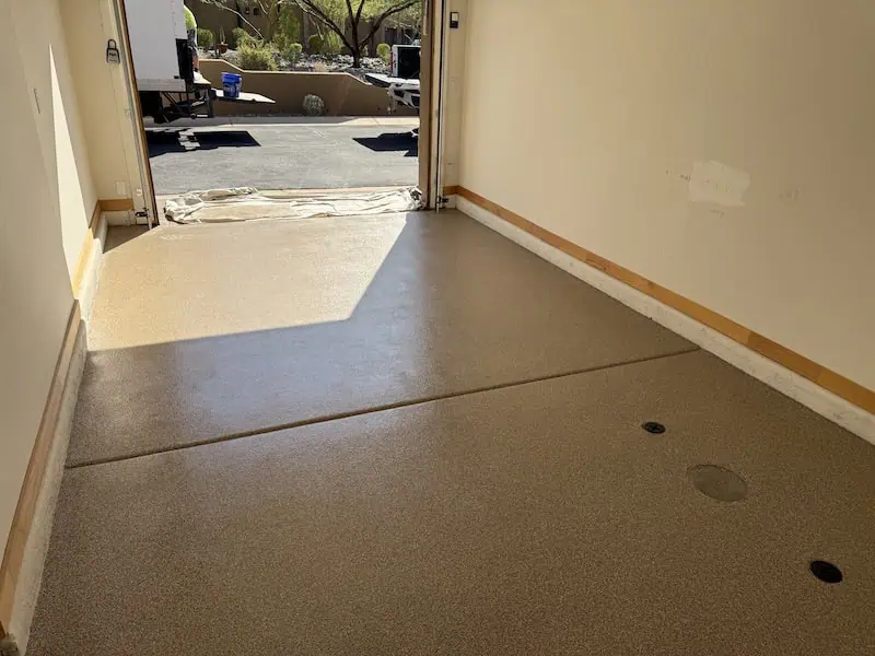 Finished Garage Epoxy Topcoat Flake System