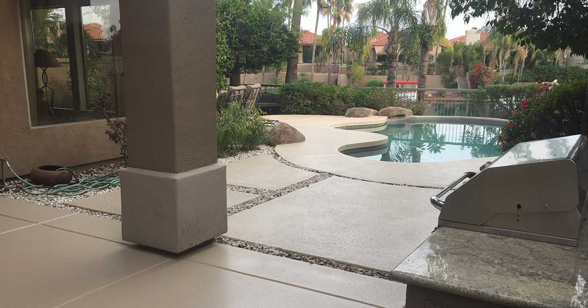 Kool Deck pool and patio setting