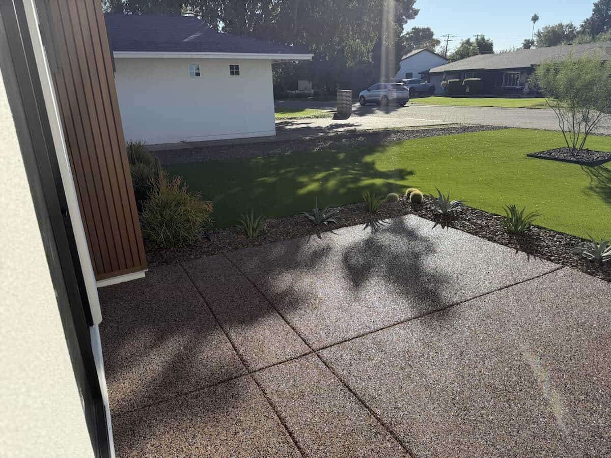 After: Restructured Finished Entryway Stone Overlay
