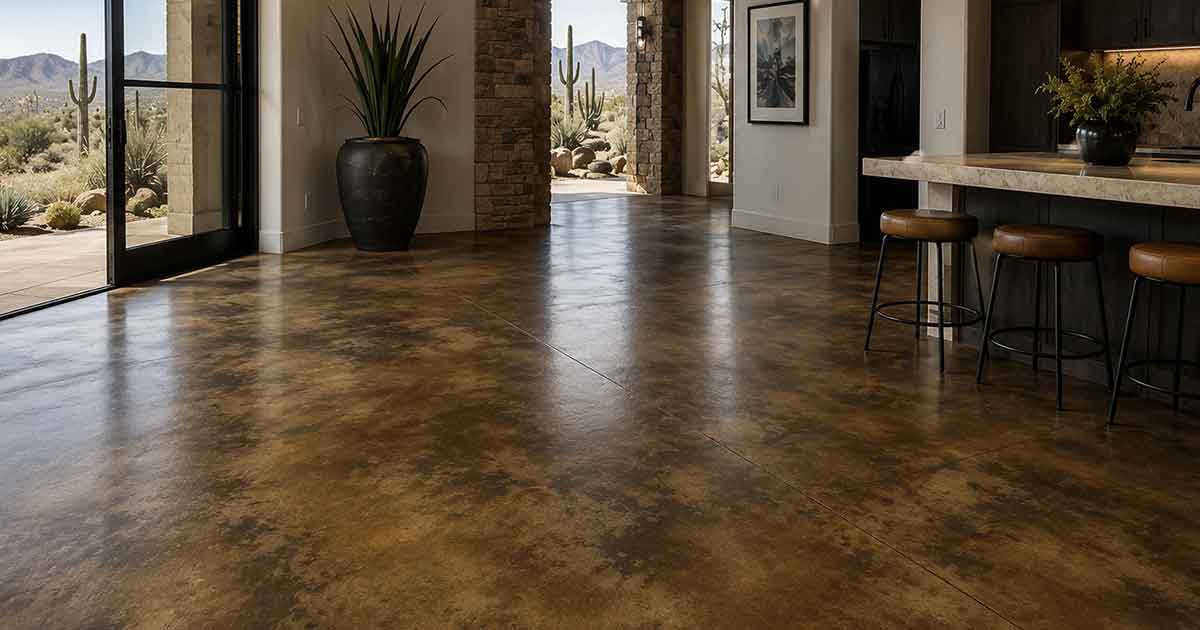Concrete Stain vs Polished Concrete: Which Finish Fits Your Arizona Space?