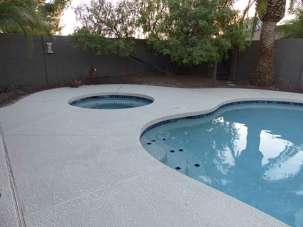After: Restored Kool Deck Around Spa and Pool Edge